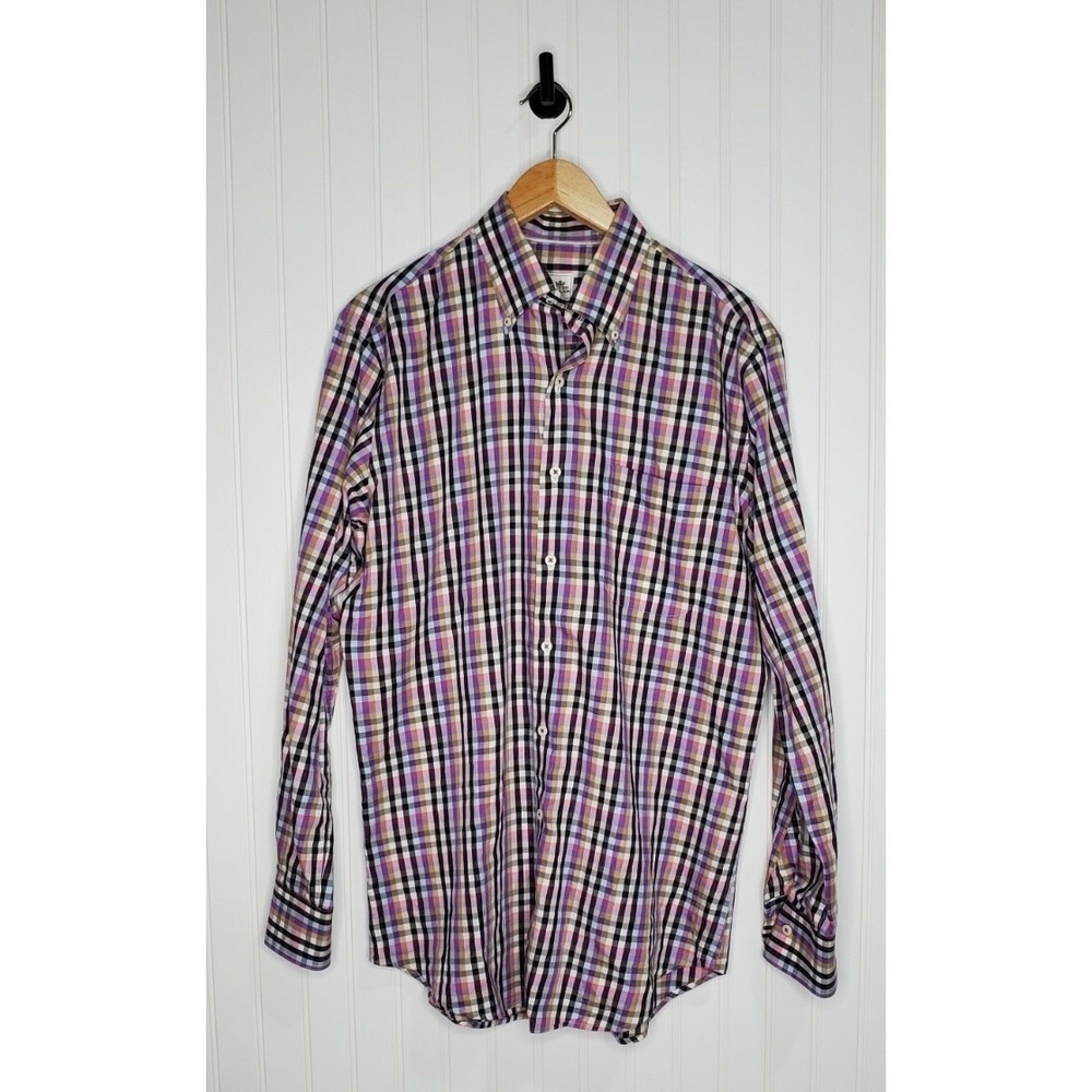 Peter Millar Men's Size Medium Long Sleeve Button Down Shirt Multicolored